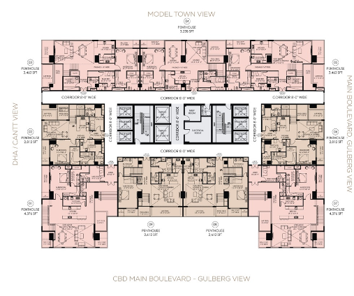 28th and 30th Floor Plan