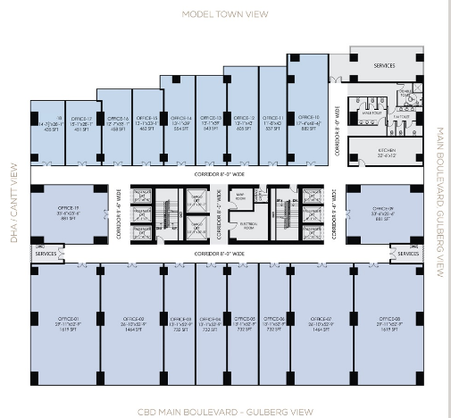 Third Floor to 6th Floor Plan